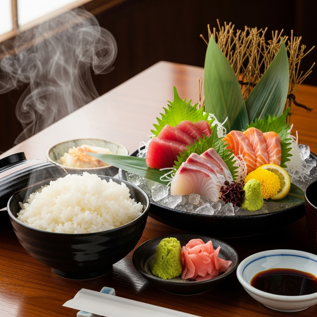 Đầu bếp đang thái lát cá hồi sashimi chuyên nghiệp