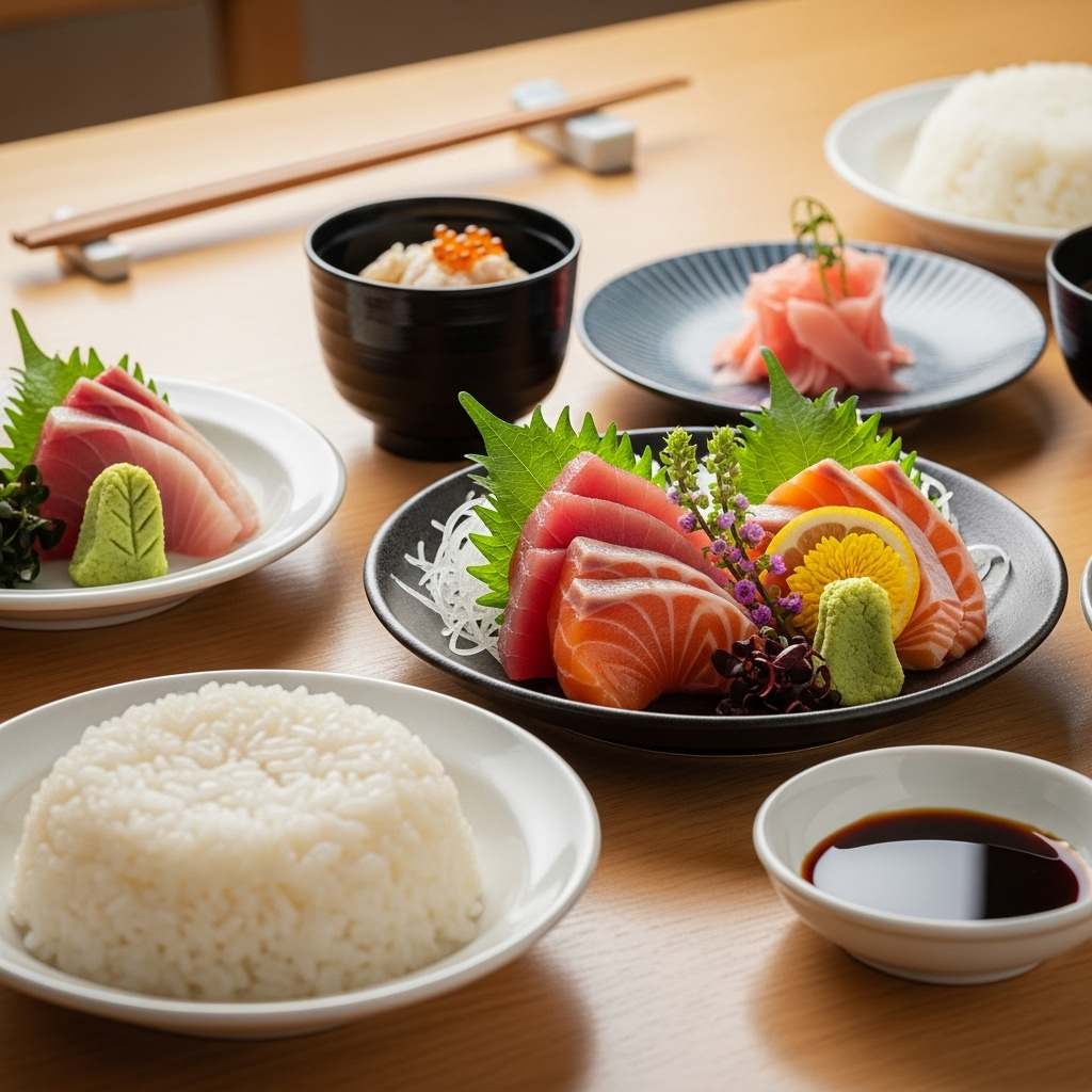 Bát Chirashi Don đầy màu sắc với nhiều loại sashimi